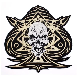 Emblema Caveira e Ás de Espadas grande.
