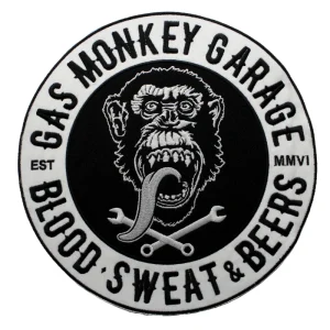 Emblema Bordado – Gas Monkey Garage – Blood, Sweat & Beers (Grande)