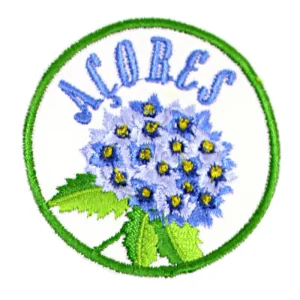 Emblema Redondo Locais Hortênsia Azul Açores Portugal
