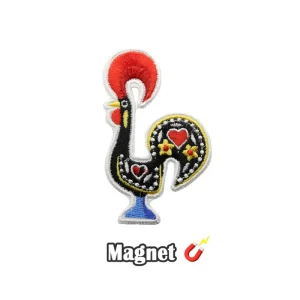 Emblema Magnético Bordado – Galo de Barcelos (Íman)