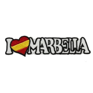Parche Bordado – I Love Marbella (Blanco) (España)
