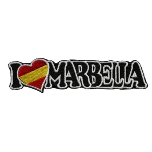 Parche Bordado – I Love Marbella (Negro) (España)