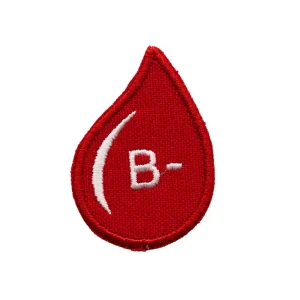 Emblema Bordado – Grupo Sanguíneo B-