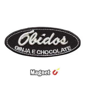 Emblema Magnético Bordado – Ginja e Chocolate – Óbidos (Íman)