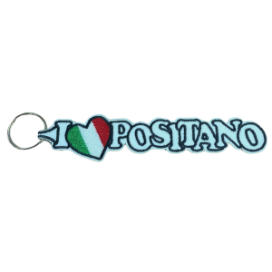 Porta-Chaves Bordado – I Love Positano (com bandeira)