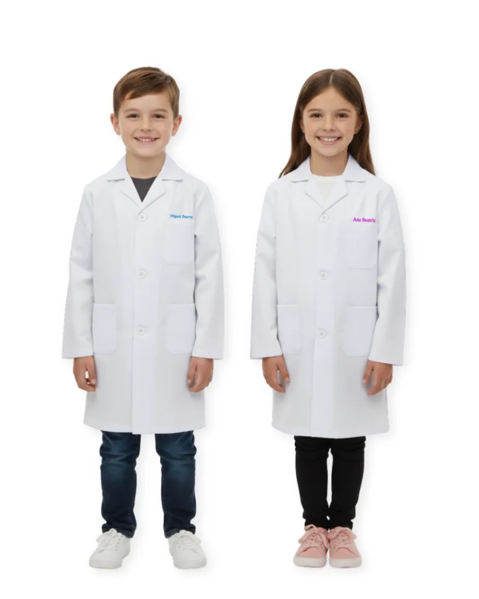 Bata Branca Personalizada para Criança