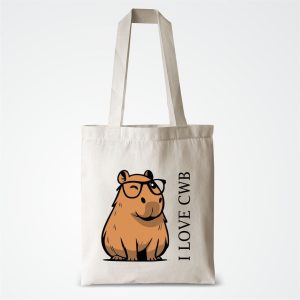EcoBag Algodão Cru 35×40 Capivara Oculos