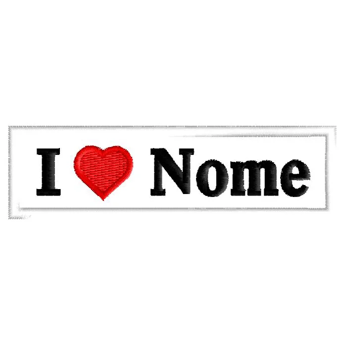 2 Emblemas personalizados “I Love Nome” – Fundo branco