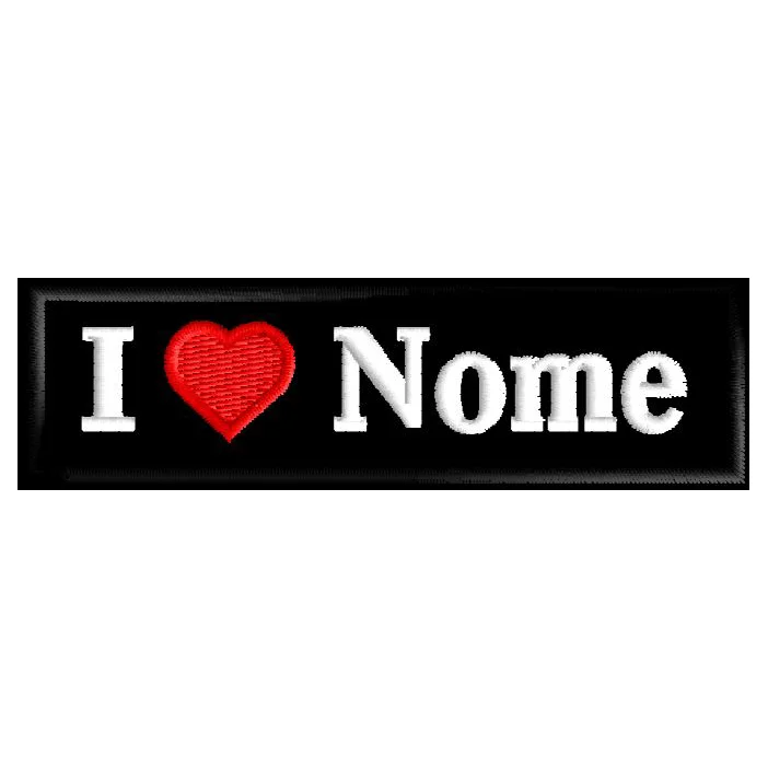 2 Emblemas personalizados “I Love Nome” – Fundo preto - Image 2