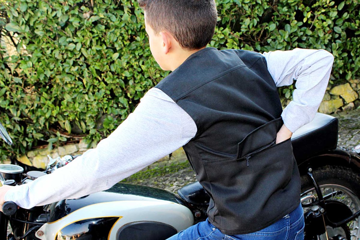 Colete Motard criança (em preto, sem personalização) - Image 6