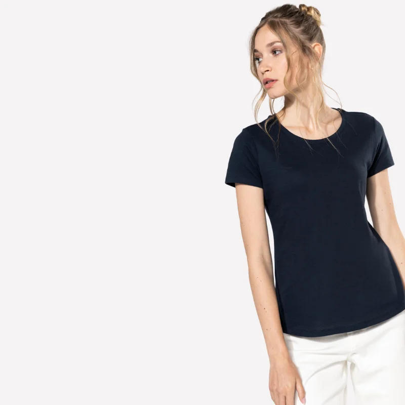 T-shirt de Senhora com Decote Redondo