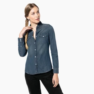 Camisa de Senhora em Ganga Manga Comprida