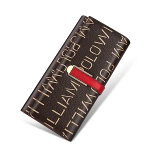 Carteira de Couro Feminina Multi Long William Polo