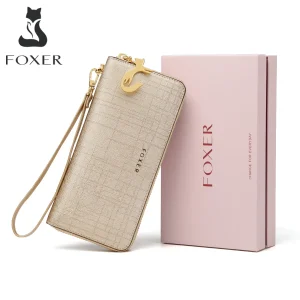 Carteira Feminina de Couro Bifold Foxer – Modelo Long
