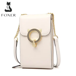 Bolsa Feminina de Couro Legítimo Foxer – Modelo Minimalista Barcelona