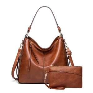 Bolsa Feminina de Couro Impermeável - Modelo Tote + Carteira de Brinde!