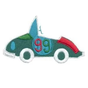 Emblema Living Criança Carro 99 verde verde vermelho