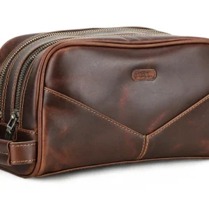 Nécessaire Masculina de Couro Retro Premium !